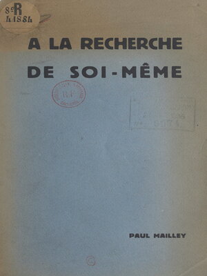 cover image of À la recherche de soi-même